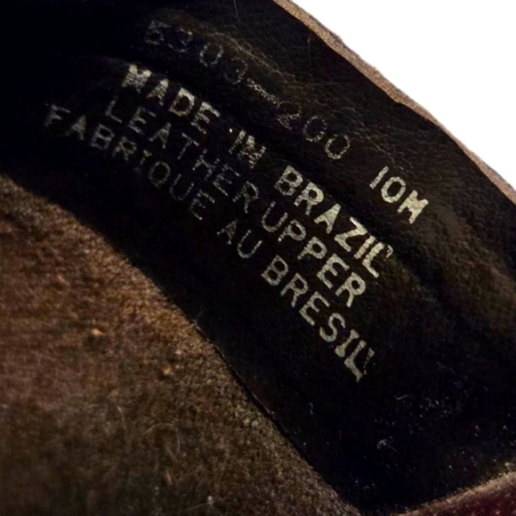 Vintage Y2k 90's American Eagle Wooden Heel Clog Leather Women's Size 10 Brown - Picture 5 of 10